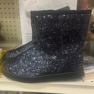 Cat & Jack Glittery Black Kids Boots